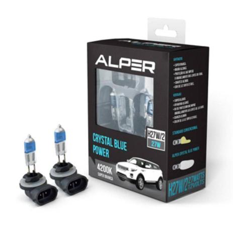 Par Kit Lâmpada Crystal Blue Super Branca Alper H27W/2 4200k 27W Farol Neblina Menor preço em Par Kit Lâmpada Crystal Blue Super Branca Alper H27W/2 4200k 27W Farol Neblina