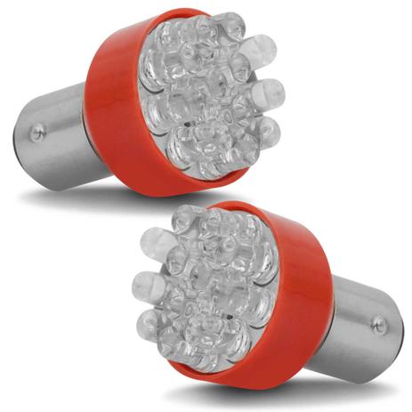 Par Lâmpada 12 LEDS 2 Polos 12V Trava Reta Vermelho Aplicação Luz de Direção - M.x. Menor preço em Par Lâmpada 12 LEDS 2 Polos 12V Trava Reta Vermelho Aplicação Luz de Direção - M.x.