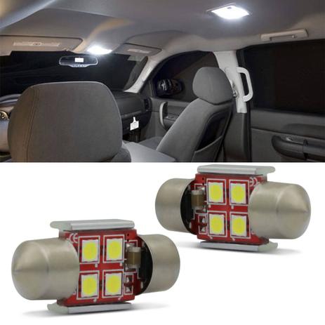 Par Lâmpada 4 LEDS Torpedo 31MM Canbus 9W 12V Branca Aplicação Luz de Teto e Placa - M.x. Menor preço em Par Lâmpada 4 LEDS Torpedo 31MM Canbus 9W 12V Branca Aplicação Luz de Teto e Placa - M.x.