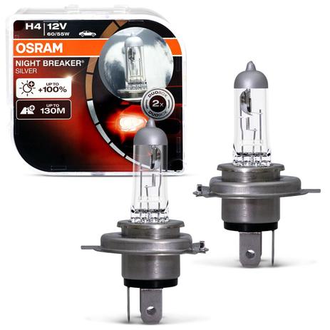 Par Lâmpada Halógena 2.0 H4 3200K 60W/55W 12V Osram Night Breaker Silver Reposição Farol é boa?