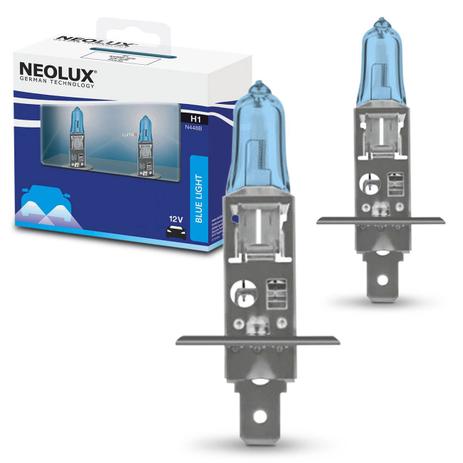 Par Lâmpada Halógena H1 4000K 55W Neolux Blue Reposição Original 12V Menor preço em Par Lâmpada Halógena H1 4000K 55W Neolux Blue Reposição Original 12V
