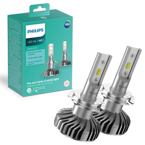 Par Lâmpada LED H7 Farol Alto Baixo Philips Ultinon LED Menor preço em Par Lâmpada LED H7 Farol Alto Baixo Philips Ultinon LED