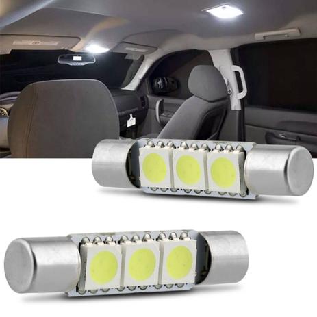 Par Lâmpada LED Torpedo 3SMD5050 3 Leds 30MM 12V 1W Branca para Luz de Teto e Luz de Placa - M.x. Menor preço em Par Lâmpada LED Torpedo 3SMD5050 3 Leds 30MM 12V 1W Branca para Luz de Teto e Luz de Placa - M.x.