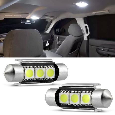 Par Lâmpada LED Torpedo Canbus 3SMD5050 3 Leds 36MM 12V 1,5W Branca para Luz de Teto e Luz de Placa - M.x. Menor preço em Par Lâmpada LED Torpedo Canbus 3SMD5050 3 Leds 36MM 12V 1,5W Branca para Luz de Teto e Luz de Placa - M.x.