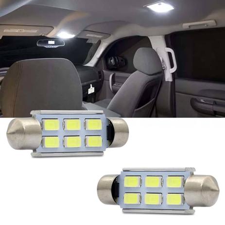 Par Lâmpada LED Torpedo Canbus 6 Leds 39mm 12V 3W Branca Aplicação Luz de Placa Teto. - M.x. Menor preço em Par Lâmpada LED Torpedo Canbus 6 Leds 39mm 12V 3W Branca Aplicação Luz de Placa Teto. - M.x.
