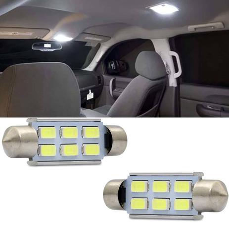 Par Lâmpada LED Torpedo Canbus 6 Leds 41mm 12V 3W Branca Aplicação Luz de Placa Teto - M.x. Menor preço em Par Lâmpada LED Torpedo Canbus 6 Leds 41mm 12V 3W Branca Aplicação Luz de Placa Teto - M.x.