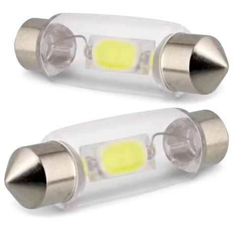Par Lâmpada LED Torpedo Tubo Fino Cob 41MM 3W 12V Luz Branca Teto e Placa - M.x. Menor preço em Par Lâmpada LED Torpedo Tubo Fino Cob 41MM 3W 12V Luz Branca Teto e Placa - M.x.