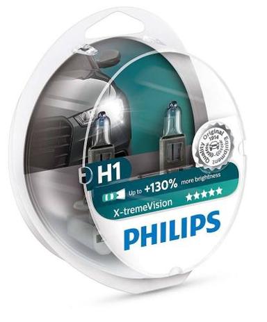 Par Lampada Philips H1 X-treme Vision Plus 130 + Luz 3500k Menor preço em Par Lampada Philips H1 X-treme Vision Plus 130 + Luz 3500k
