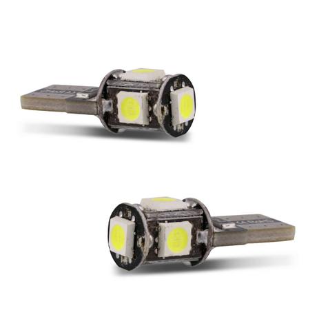 Par Lâmpada Pingão T10 5SMD5050 5 LEDs 6000K 4W Luz de Teto Porta Malas Branca - Prime Menor preço em Par Lâmpada Pingão T10 5SMD5050 5 LEDs 6000K 4W Luz de Teto Porta Malas Branca - Prime