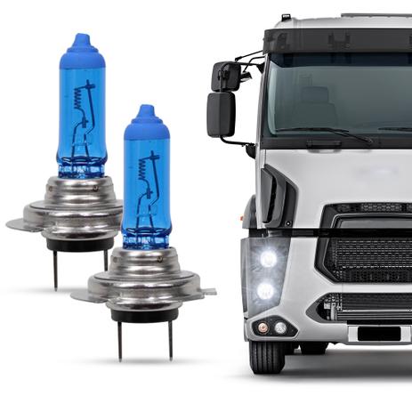 Par Lampada Super Branca Volvo Scania Iveco VW MB H7 Caminhao 24v 8500k 70w - Techone Menor preço em Par Lampada Super Branca Volvo Scania Iveco VW MB H7 Caminhao 24v 8500k 70w - Techone