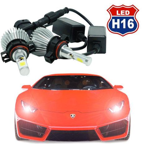 Par Lâmpada Super Led 6000 Lumens 12V 24V H16 6000K - Conforme estoque disponível Menor preço em Par Lâmpada Super Led 6000 Lumens 12V 24V H16 6000K - Conforme estoque disponível