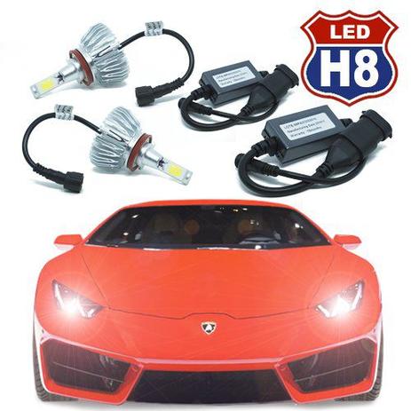 Par Lâmpada Super Led 6000 Lumens 12V 24V H8 6000K - Conforme estoque disponível é boa?