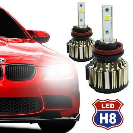 Par Lâmpada Super Led Automotiva Kit 9000 Lumens 12V 24V Farol H8 6000K - S/m Menor preço em Par Lâmpada Super Led Automotiva Kit 9000 Lumens 12V 24V Farol H8 6000K - S/m