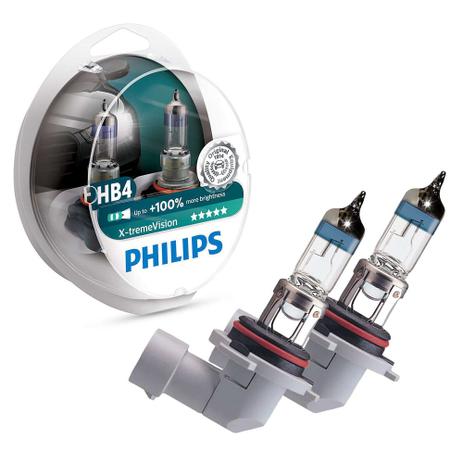 Par Lâmpada X-treme Vision Para Faróis Philips HB4 Menor preço em Par Lâmpada X-treme Vision Para Faróis Philips HB4