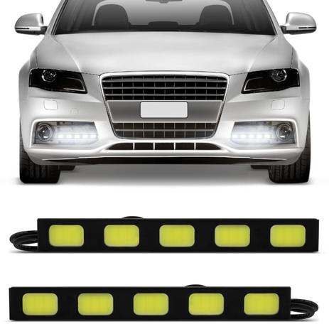 Par Lâmpadas 5 LEDs Drl Universal 6000K Farol Auxiliar Dia Tipo Xênon Luz Branca 15 cm - Shocklight Menor preço em Par Lâmpadas 5 LEDs Drl Universal 6000K Farol Auxiliar Dia Tipo Xênon Luz Branca 15 cm - Shocklight