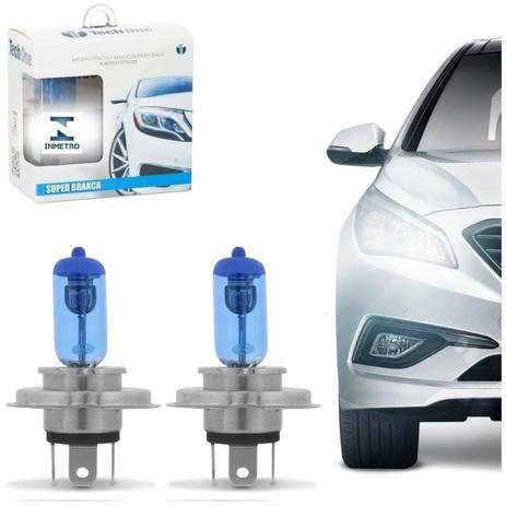 Par Lampadas H4 100w 12v Super Branca Farol Alto Baixo Promoção - Techone Menor preço em Par Lampadas H4 100w 12v Super Branca Farol Alto Baixo Promoção - Techone