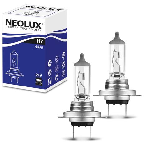 Par Lâmpadas Halógena Neolux Standard H7 3200K 70W 24V Aplicação Farol Caminhão Reposição Original Menor preço em Par Lâmpadas Halógena Neolux Standard H7 3200K 70W 24V Aplicação Farol Caminhão Reposição Original