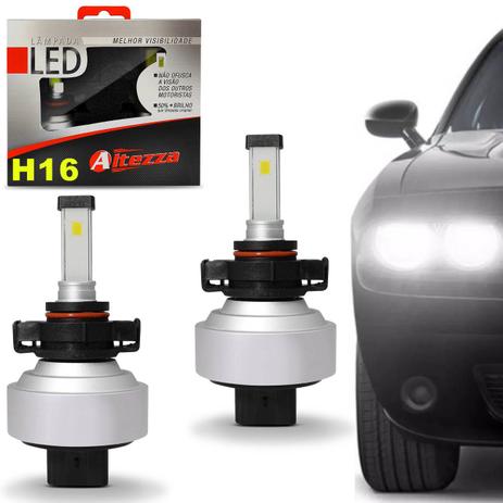 Par Lâmpadas LED Altezza H16 6500K 12V e 24V 30W 2000 Lúmens Efeito Xenon Plug and Play Menor preço em Par Lâmpadas LED Altezza H16 6500K 12V e 24V 30W 2000 Lúmens Efeito Xenon Plug and Play
