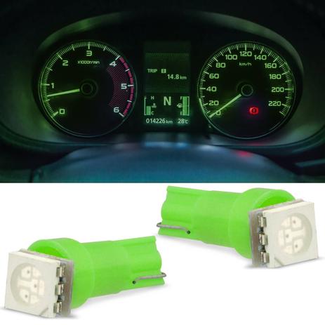 Par Lâmpadas LED Pingo Esmagadinha T5 0,2W 12V Luz Verde Aplicação no Painel Reposição - Mixcom Menor preço em Par Lâmpadas LED Pingo Esmagadinha T5 0,2W 12V Luz Verde Aplicação no Painel Reposição - Mixcom