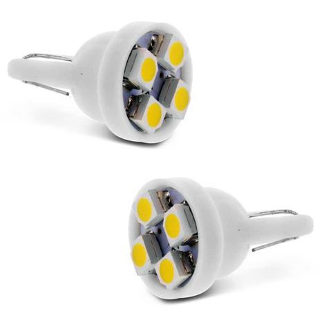 Par Lâmpadas LED T10 W5W Pingo 4 LEDs 2W 12V Branco Quente Aplicação no Farol Meia Luz - M.x. Menor preço em Par Lâmpadas LED T10 W5W Pingo 4 LEDs 2W 12V Branco Quente Aplicação no Farol Meia Luz - M.x.