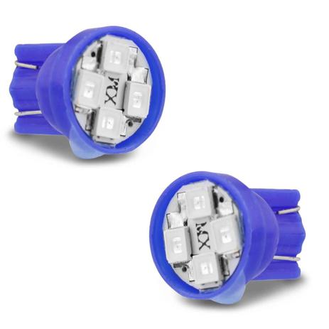 Par Lâmpadas LED T10 W5W Pingo 4SMD1210 4 LEDs 12V 0,5W Tonalidade Azul Aplicação Farol Baixo - Prime Menor preço em Par Lâmpadas LED T10 W5W Pingo 4SMD1210 4 LEDs 12V 0,5W Tonalidade Azul Aplicação Farol Baixo - Prime