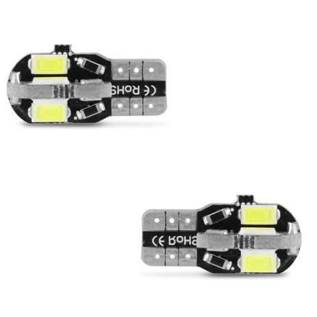 Par Lâmpadas LED T10 W5W Pingo 8 Leds 12V Canbus Branca - F.s. é boa?