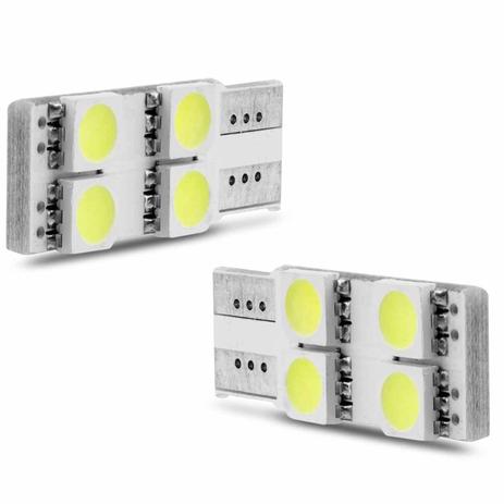 Par Lâmpadas LED T10 W5W Pingo Canbus 4SMD5050S 4 LEDs 12V 1W Luz Branca para Aplicação Farol Baixo - M.x. Menor preço em Par Lâmpadas LED T10 W5W Pingo Canbus 4SMD5050S 4 LEDs 12V 1W Luz Branca para Aplicação Farol Baixo - M.x.