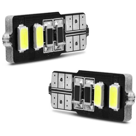 Par Lâmpadas LED T10 W5W Pingo Canbus 4SMD5730D 2 LEDs 12V 2W Luz Branca para Aplicação Farol Baixo - M.x. Menor preço em Par Lâmpadas LED T10 W5W Pingo Canbus 4SMD5730D 2 LEDs 12V 2W Luz Branca para Aplicação Farol Baixo - M.x.