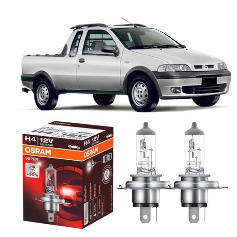 Par lampadas Osram Super 30 + luz Fiat Strada 96-98 Menor preço em Par lampadas Osram Super 30 + luz Fiat Strada 96-98