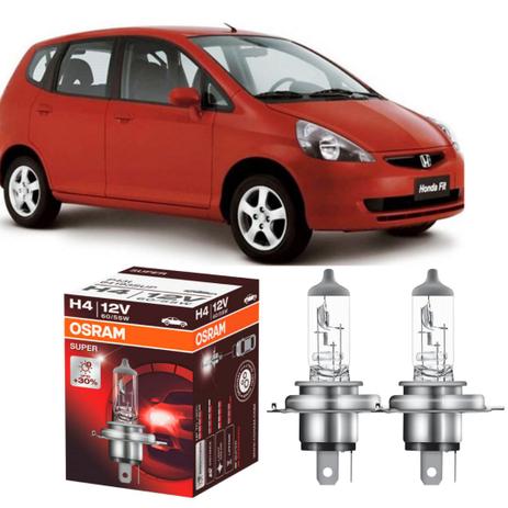 Par lampadas Osram Super 30 + luz Honda Fit 03-08 Menor preço em Par lampadas Osram Super 30 + luz Honda Fit 03-08