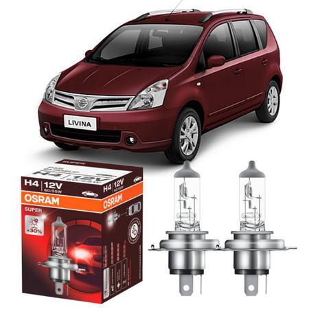 Par lampadas Osram Super 30 + luz Nissan Livina 10-13 Menor preço em Par lampadas Osram Super 30 + luz Nissan Livina 10-13
