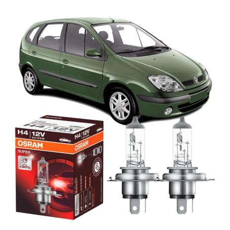 Par lampadas Osram Super 30 + luz Renault Scenic Até 01 Menor preço em Par lampadas Osram Super 30 + luz Renault Scenic Até 01