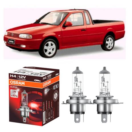 Par lampadas Osram Super 30 + luz Volkswagen Saveiro G2 97-99 Menor preço em Par lampadas Osram Super 30 + luz Volkswagen Saveiro G2 97-99