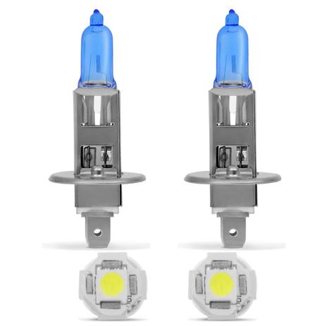 Par Lâmpadas Super Branca H1 6500K Efeito Xenon + Par Lâmpadas Pingo T10 5 LEDs - Prime Menor preço em Par Lâmpadas Super Branca H1 6500K Efeito Xenon + Par Lâmpadas Pingo T10 5 LEDs - Prime
