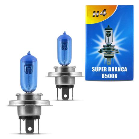 Par Lâmpadas Super Branca H4 8500K 35W 12V Efeito Xênon Aplicação Farol Motos - Kit Iluminação Menor preço em Par Lâmpadas Super Branca H4 8500K 35W 12V Efeito Xênon Aplicação Farol Motos - Kit Iluminação