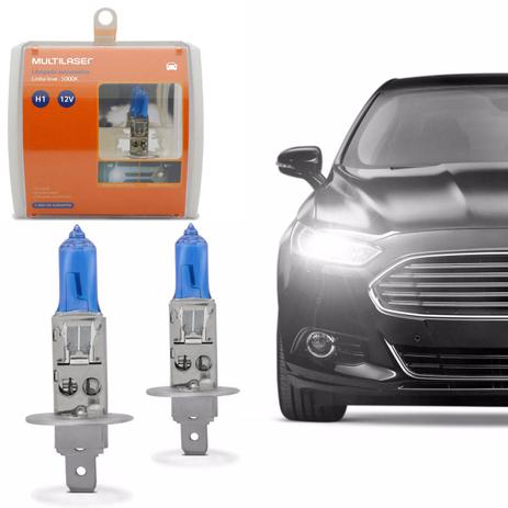 Par Lâmpadas Super Branca Multilaser AU802 H1 5000K 55W Efeito Xênon Menor preço em Par Lâmpadas Super Branca Multilaser AU802 H1 5000K 55W Efeito Xênon