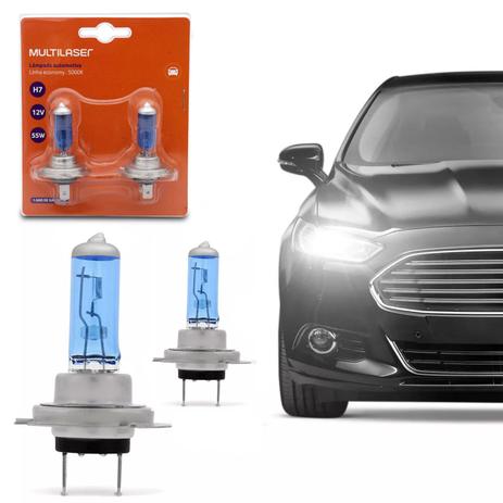 Par Lâmpadas Super Branca Multilaser AU893 H7 5000K 55W Efeito Xênon Menor preço em Par Lâmpadas Super Branca Multilaser AU893 H7 5000K 55W Efeito Xênon