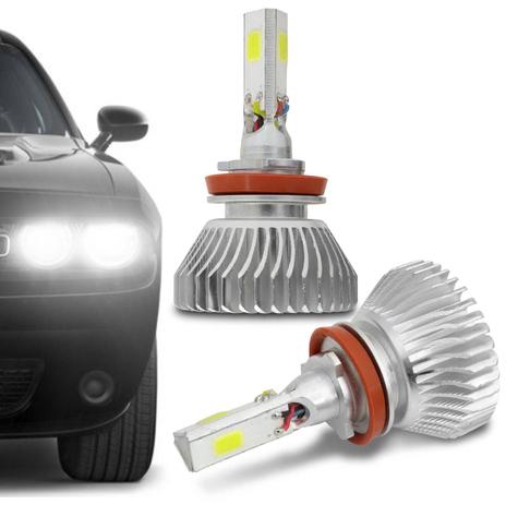 Par Lâmpadas Super LED 3D Headlight H8 6000K 12V e 24V 50W 4500LM Efeito Xênon Carro Moto e Caminhão - Shocklight Menor preço em Par Lâmpadas Super LED 3D Headlight H8 6000K 12V e 24V 50W 4500LM Efeito Xênon Carro Moto e Caminhão - Shocklight