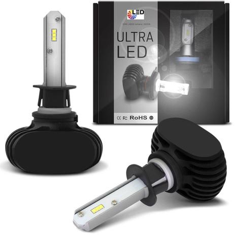 Par Lâmpadas Ultra LED H1 6000K 12V 50W 8000LM Efeito Xênon Aplicação Farol Carro com Reator - Prime Menor preço em Par Lâmpadas Ultra LED H1 6000K 12V 50W 8000LM Efeito Xênon Aplicação Farol Carro com Reator - Prime