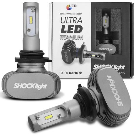 Par Lâmpadas Ultra LED HB4 9006 6000K 12V 50W 8000LM Efeito Xênon com Reator Aplicação Farol Carro - Shocklight Menor preço em Par Lâmpadas Ultra LED HB4 9006 6000K 12V 50W 8000LM Efeito Xênon com Reator Aplicação Farol Carro - Shocklight
