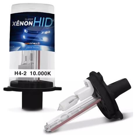 Par Lâmpadas Xênon Reposição H4-2 10000K 35W 12V Tonalidade Azul Violeta Aplicação Farol - Prime Menor preço em Par Lâmpadas Xênon Reposição H4-2 10000K 35W 12V Tonalidade Azul Violeta Aplicação Farol - Prime