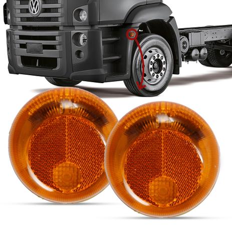Par Lanterna Costellation Estribo Lateral Caminhao Volkswagen VW Ambar - Pradolux Menor preço em Par Lanterna Costellation Estribo Lateral Caminhao Volkswagen VW Ambar - Pradolux