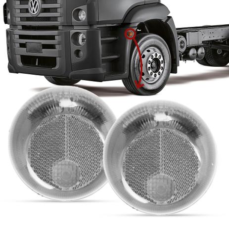 Par Lanterna Costellation Estribo Lateral Caminhao Volkswagen VW Cristal - Pradolux Menor preço em Par Lanterna Costellation Estribo Lateral Caminhao Volkswagen VW Cristal - Pradolux