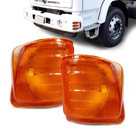 Par Lanterna Dianteira MB Mercedes 712C 1215C 1718 1720 1723 2423K Ambar Pisca - Pradolux Menor preço em Par Lanterna Dianteira MB Mercedes 712C 1215C 1718 1720 1723 2423K Ambar Pisca - Pradolux
