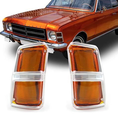 Par Lanterna Dianteira Opala 1975 A 1979 Completa Ambar Pisca - Jcv Menor preço em Par Lanterna Dianteira Opala 1975 A 1979 Completa Ambar Pisca - Jcv