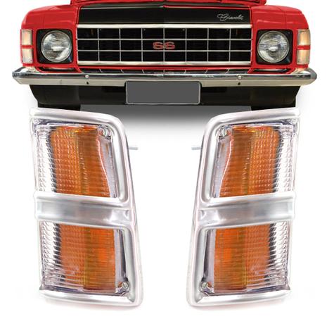 Par Lanterna Dianteira Opala / Caravan 75 76 77 78 79 Cristal Com Aro - Jcv Menor preço em Par Lanterna Dianteira Opala / Caravan 75 76 77 78 79 Cristal Com Aro - Jcv