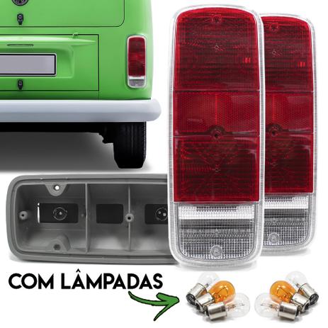 Par Lanterna Kombi Clipper 1976 1977 1978 1979 1980 a 2014 Traseira Rubi Com Soquete e Lampadas - Indicar Menor preço em Par Lanterna Kombi Clipper 1976 1977 1978 1979 1980 a 2014 Traseira Rubi Com Soquete e Lampadas - Indicar