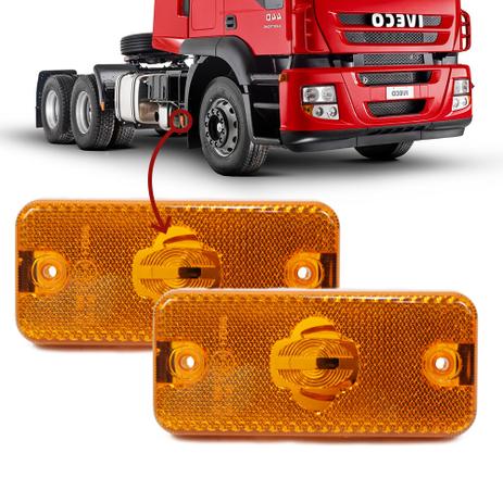 Par Lanterna Lateral Delimitadora Iveco Stralis Vertis Ambar - Pradolux Menor preço em Par Lanterna Lateral Delimitadora Iveco Stralis Vertis Ambar - Pradolux
