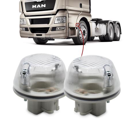 Par Lanterna Linha Man VW LED Direcional Estribo Dianteira 24v Caminhao Volkswagen Cristal - Pradolux Menor preço em Par Lanterna Linha Man VW LED Direcional Estribo Dianteira 24v Caminhao Volkswagen Cristal - Pradolux