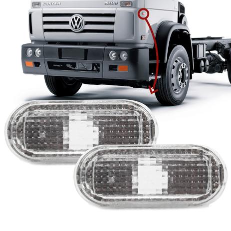 Par Lanterna Linha Volkswagen Caminhao Universal Dianteira Lateral VW Cristal - Pradolux Menor preço em Par Lanterna Linha Volkswagen Caminhao Universal Dianteira Lateral VW Cristal - Pradolux